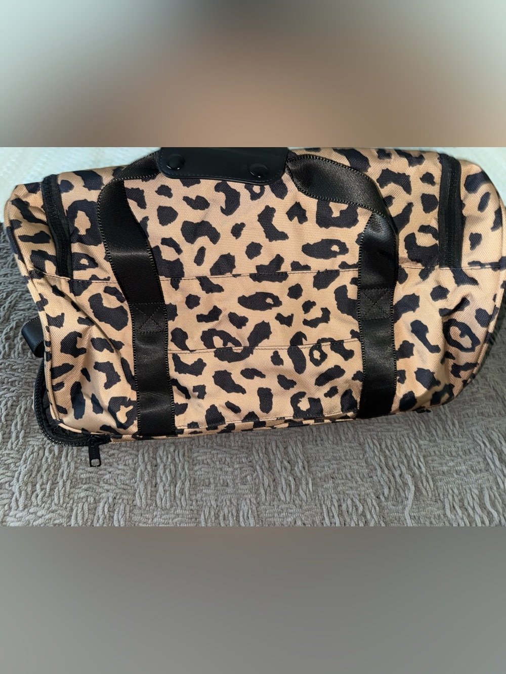 Calpak Leopard-Print Duffel Bag - Tan & Black - Picture 4 of 15